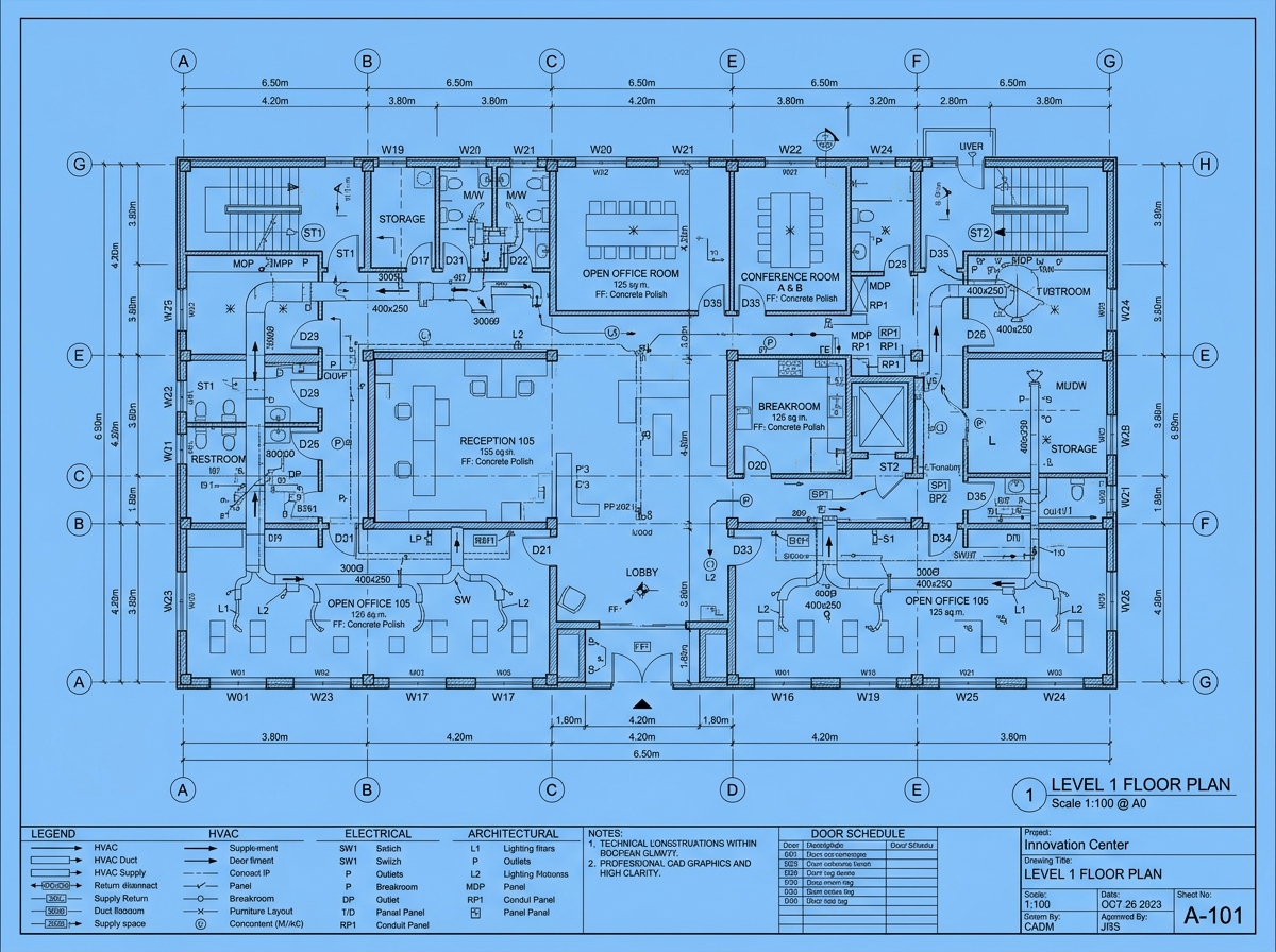 A-101 Architectural Floor Plan L1