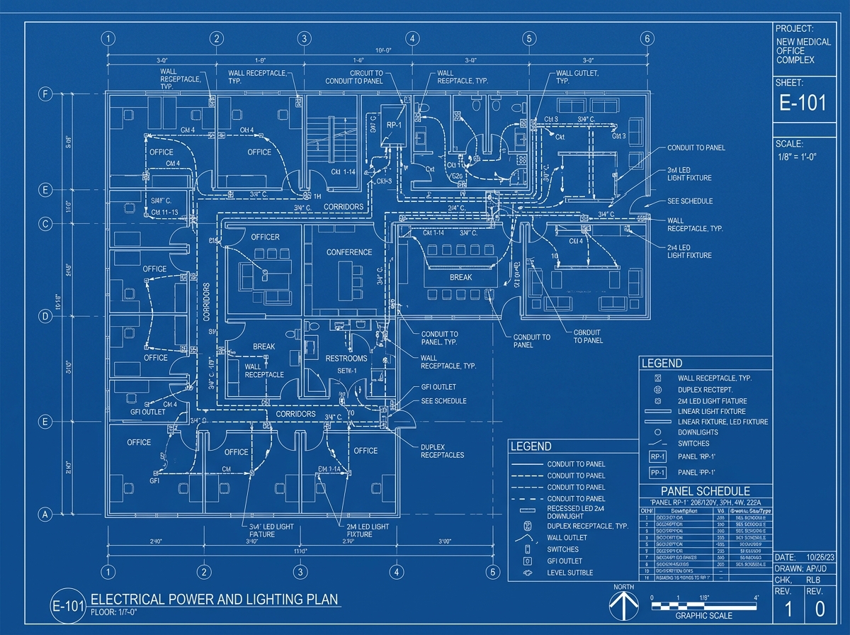 E-101 Electrical Power & Lighting Plan